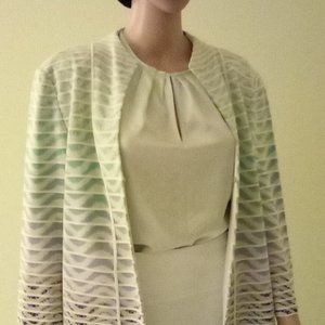 Ming Wang Multi-Color Pastel Jacket w Two Tops. Large